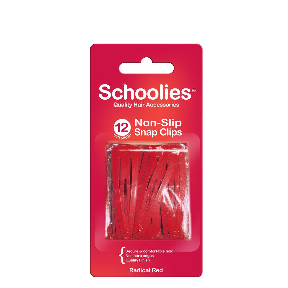Schoolies Snap Clips 12pc - Radical Red