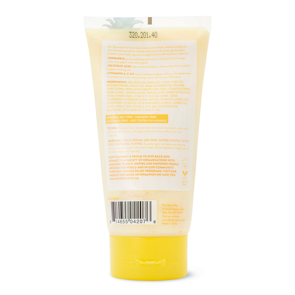 SPASCRIPTIONS Fruit Glow Pineapple + Glycolic Acid Brightening Facial Cleanser