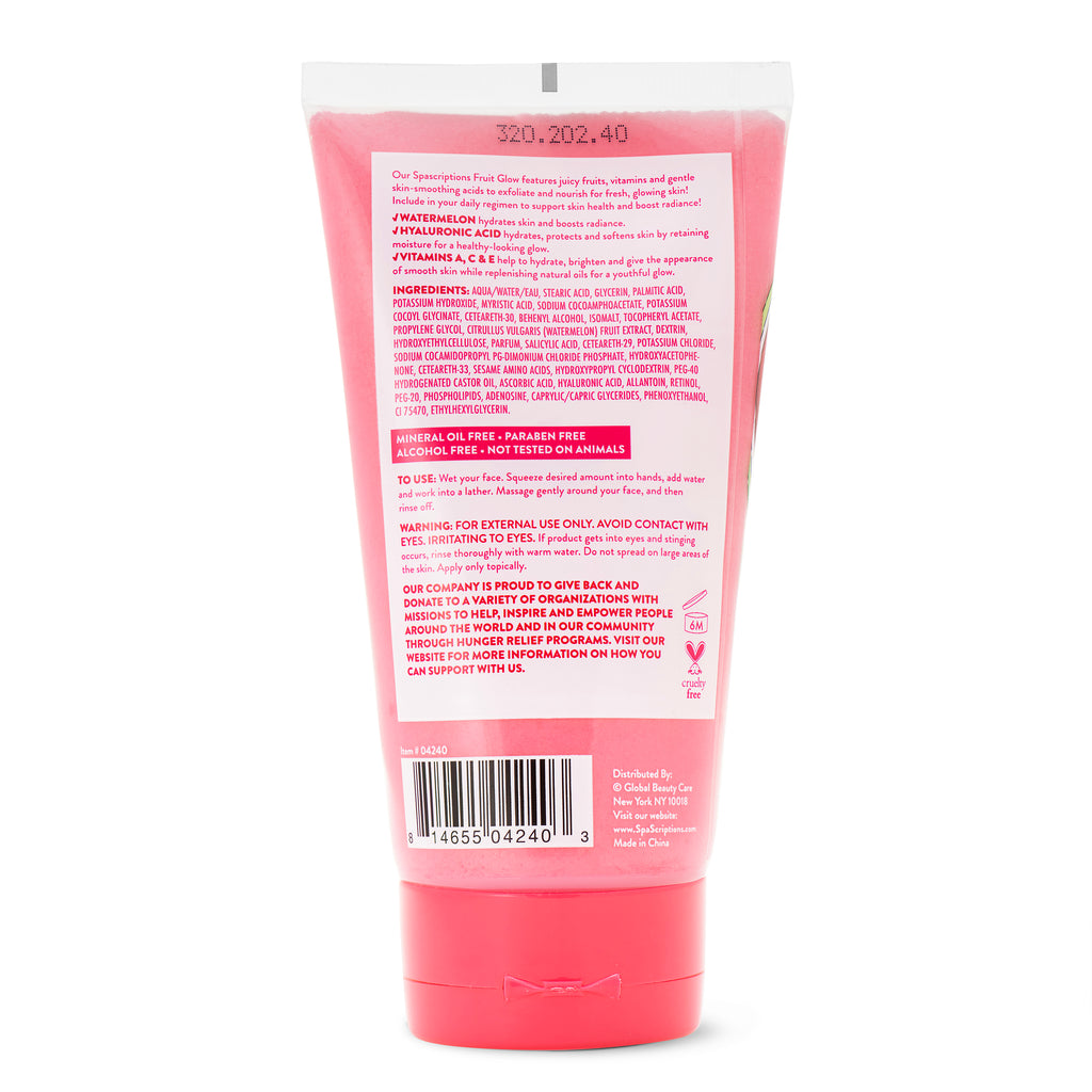 SPASCRIPTIONS Fruit Glow Watermelon + Hyaluronic Acid Hydrating Facial Cleanser
