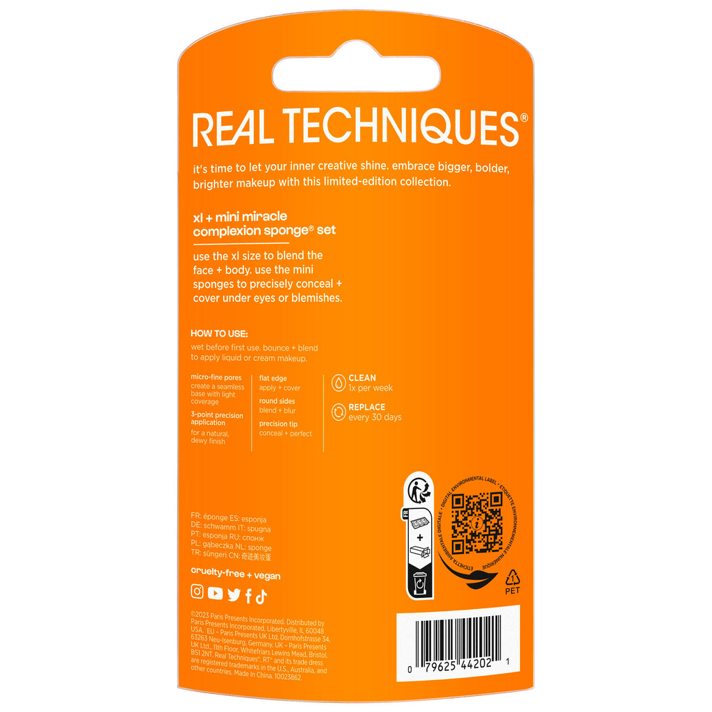 Real Techniques Hyperbrights XL + Mini Miracle Complexion Sponge Set