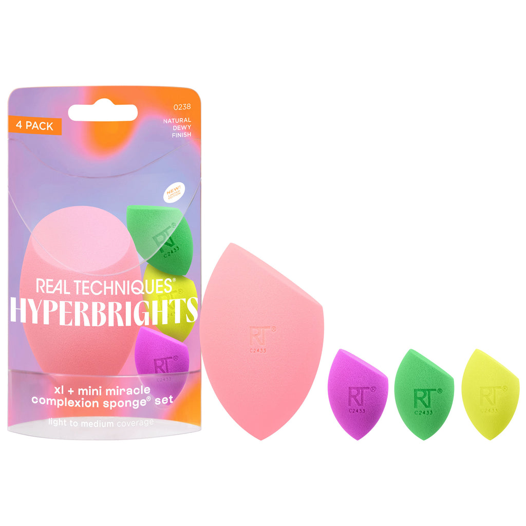 Real Techniques Hyperbrights XL + Mini Miracle Complexion Sponge Set