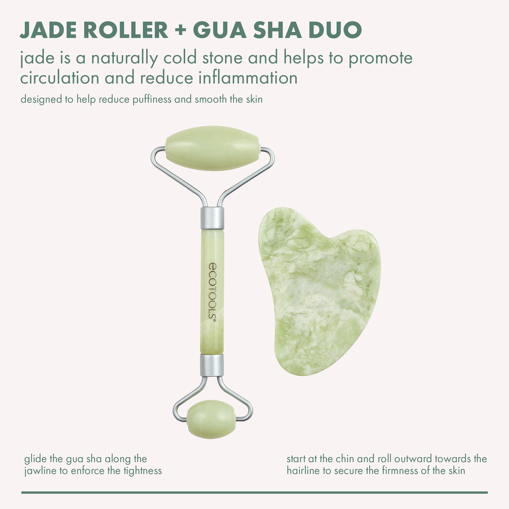 EcoTools Jade Roller & Gua Sha Stone Duo