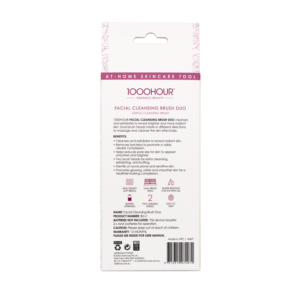 1000HOUR FACIAL CLEANSING BRUSH DUO