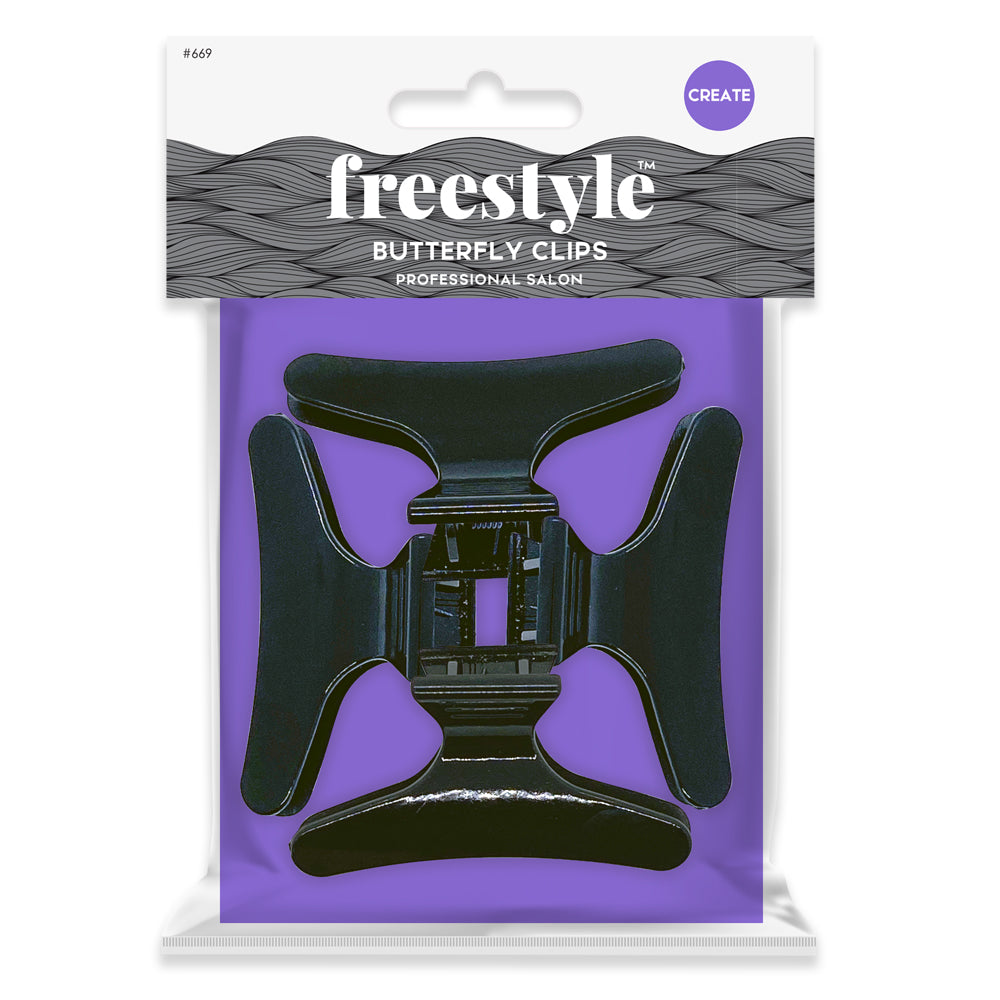 Freestyle Home Salon - Professional Butterfly Clips 4pc