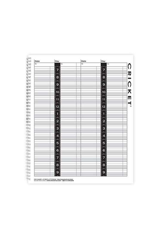 Cricket 4 Column Appointment Book
