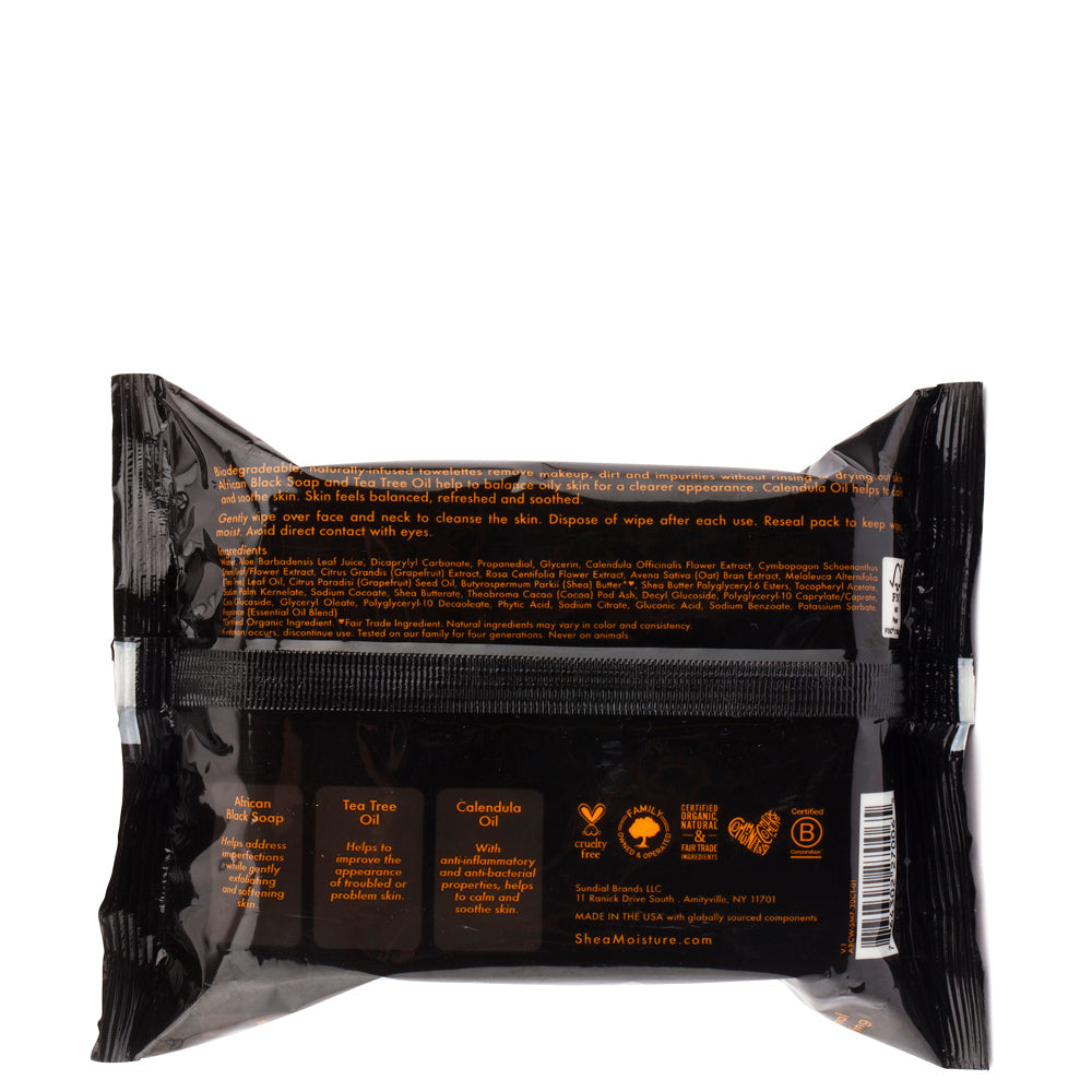 African Black Soap Clarifying Facial Wipes 