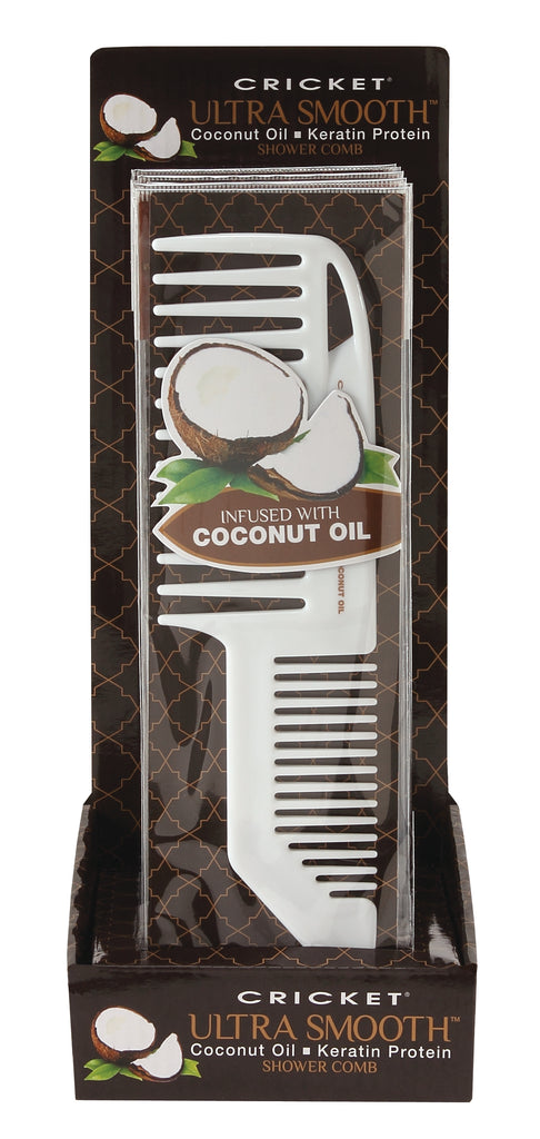 Cricket Ultra Smooth Coconut Shower Comb Display
