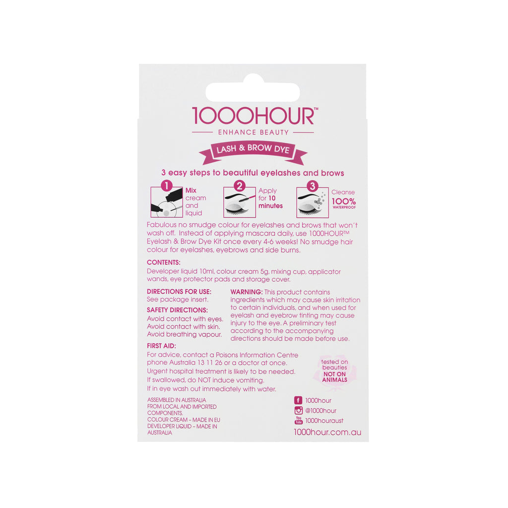 1000HOUR Lash & Brow Dye Kit - Brown Black