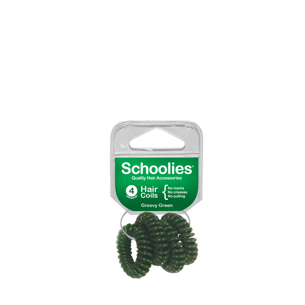Schoolies Hair Coils - Groovy Green