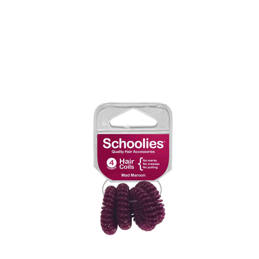 Schoolies Hair Coils - Mad Maroon