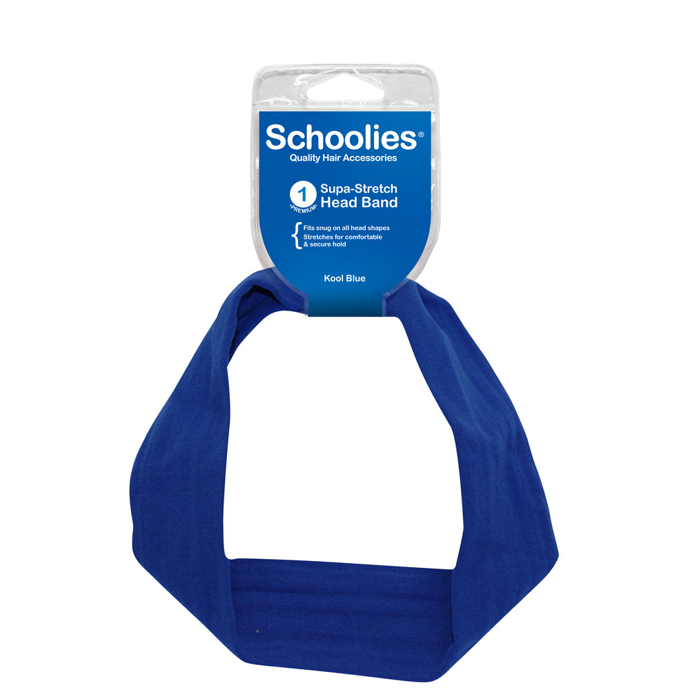 Schoolies Supa-Stretch Headband 1pc - Kool Blue