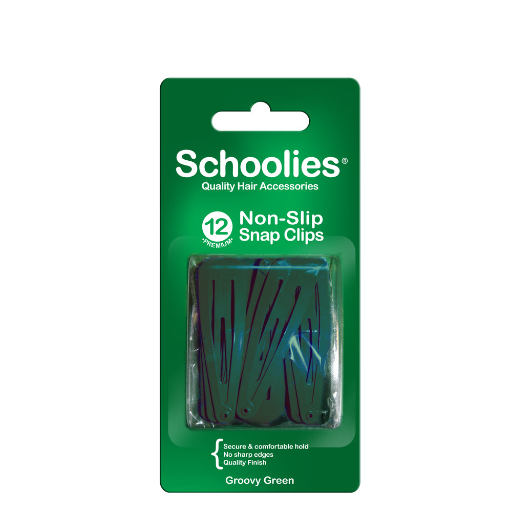 Schoolies Snap Clips 12pc - Groovy Green