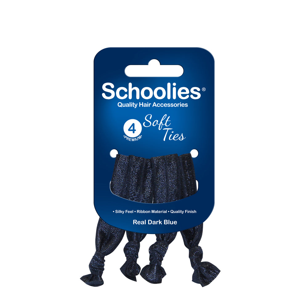 Schoolies Soft Ties 4pc - Real Dark Blue