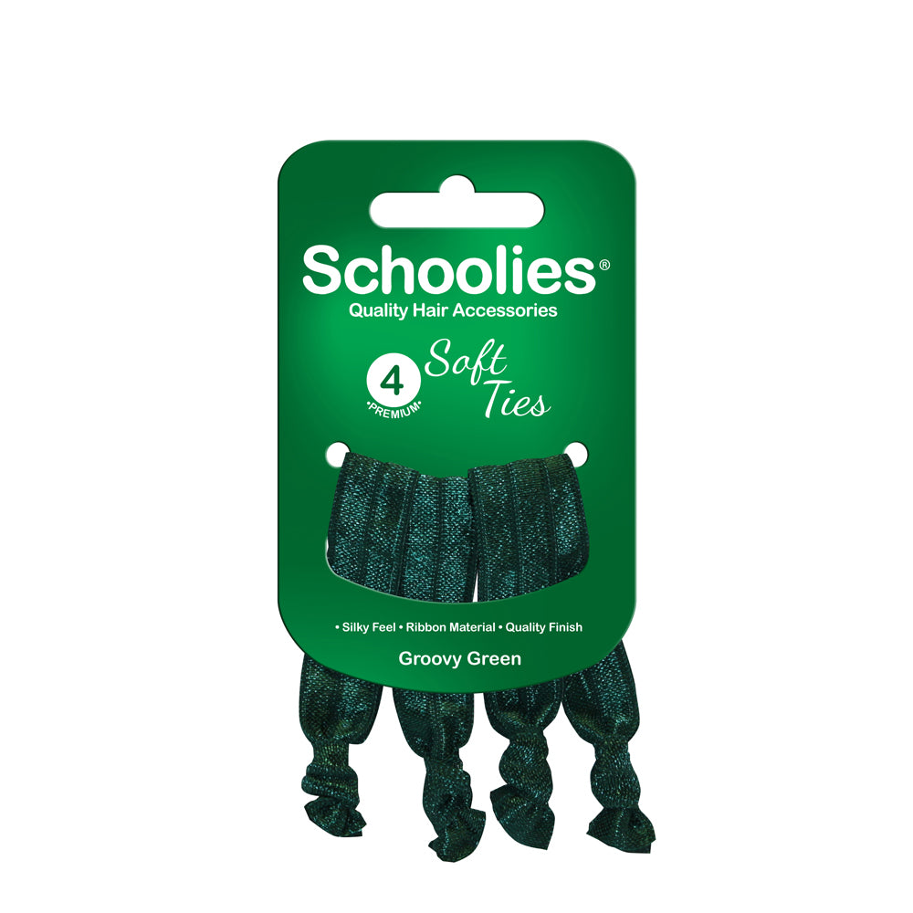 Schoolies Soft Ties 4pc - Groovy Green