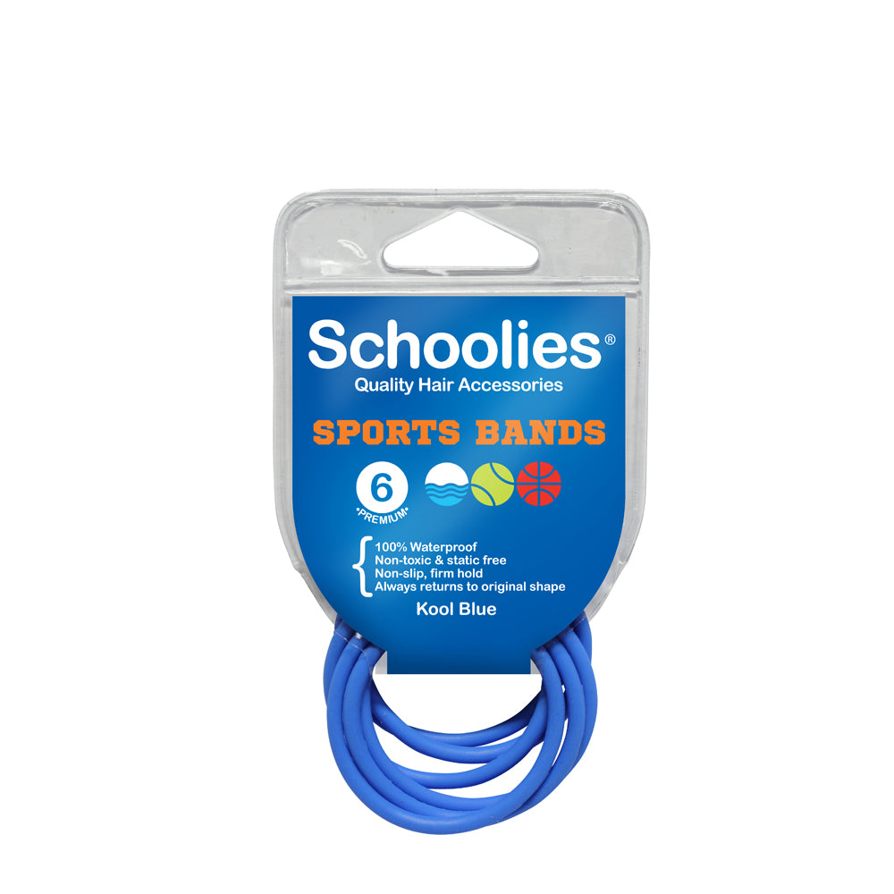 Schoolies Sports Bands 6pc - Kool Blue