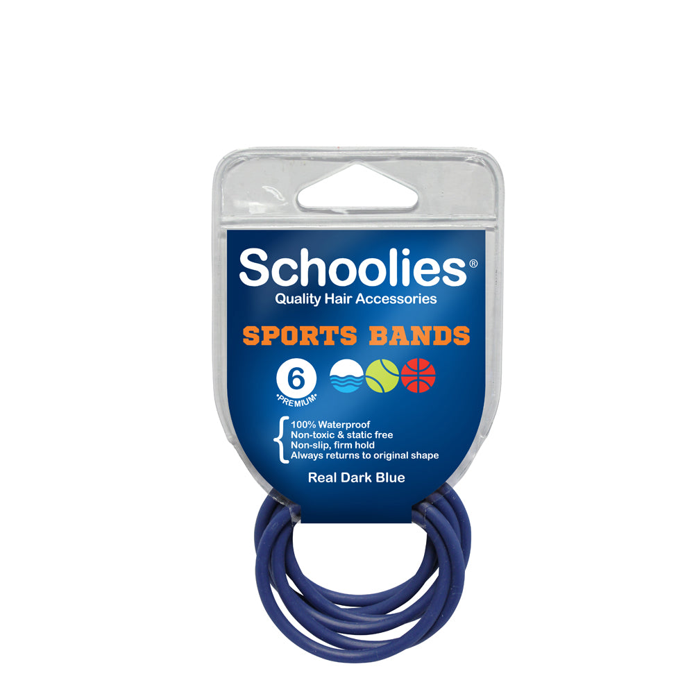 Schoolies Sports Bands 6pc - Real Dark Blue