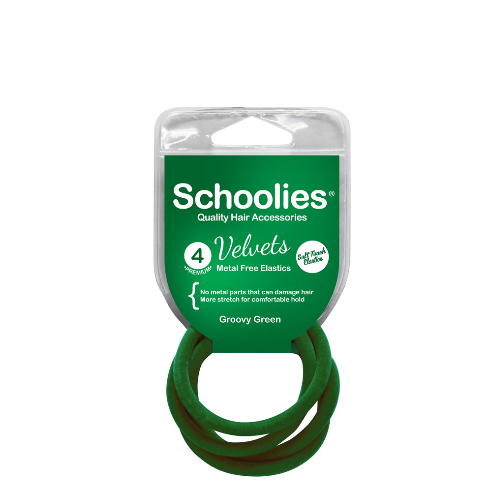 Schoolies Velvets 4pc - Groovy Green