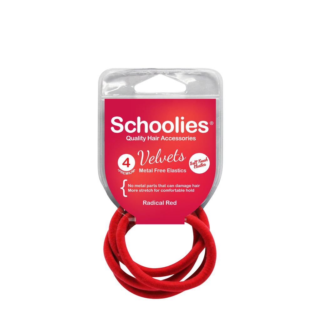 Schoolies Velvets 4pc - Radical Red